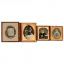 2 Daguerreotypes and 2 Ambrotypes, c. 1850–60