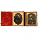 2 Ambrotypes (Hand-Colored), c. 1850–60