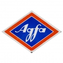 Diamond-Shaped Agfa Enamel Advertising Sign, c. 1950