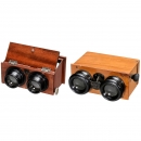 2 Hand Stereo Viewers (6 x 13 and 45 x 107), c. 1915