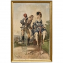 Early French Poster Vélocipède Michaux Bicycle, c. 1865