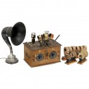 French Radio Receiver with Horn-Type Loudspeaker, c. 1925
