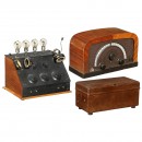 2 Radios and a Bakelite Case, c. 1928