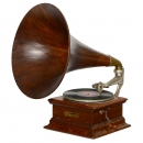 Monarch Gramophone with Wooden Horn, c. 1907
