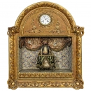 Early Musical Automaton Magician Clock, c. 1860