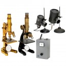 2 Leitz Microscopes and Microscope Lamps