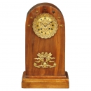 French Mantel Clock with Bronze Ornaments, c. 1830