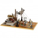 Steam Engine Plant with Overhead Transmission and 5 Working Toys
