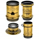 4 Brass Lenses from England