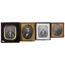 4 Daguerreotype Portraits of Gentlemen, c. 1845
