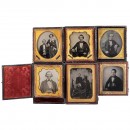 6 Ambrotypes in Cases, c. 1855-60