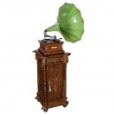 His Master's Voice Senior Monarch Gramophone with Base Cabinet, 