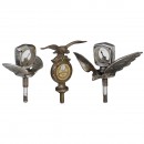 3 Hood Ornaments with Calometers, c. 1925