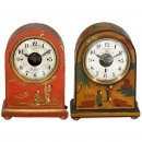 2 Bulle Clocks in Chinoiserie Cases, c. 1930