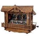 Station Musical Box Chalet with Chinoiserie Automata by Mermod