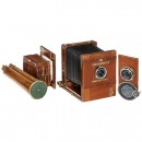 German Field Camera with 2 Lenses, c. 1890-1900