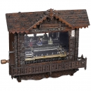 Station Musical Box Chalet with Dancing Dolls, c. 1900