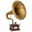 Pathé Gramophone with Extra-Large Horn, c. 1910