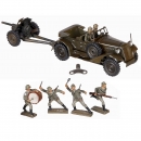 Lineol Miniature Bucket Car with Cannon, c. 1935