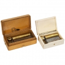 2 Tabatière Musical Boxes in Pictorial Cases, 19th Century
