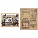 2 Paper Toy Theater from France, c. 1900
