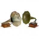 2 Horn Gramophones, c. 1920