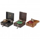 3 Portable Gramophones, 1920s/1930s