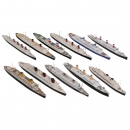 11 Scale 1:1.250 Model Ships