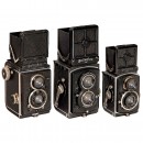 3 Early Rolleiflex Cameras
