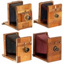 4 Field Cameras 13 x 18 cm, c. 1870–80