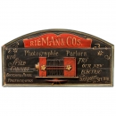 Painted Advertising Sign for Rieman & Cos. Photographic Atelie