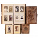 4 Leather-Bound Photographic Albums, late 19th Century