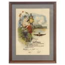 Framed Railwayman Certificate, 1916