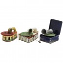 3 Toy Gramophones, c. 1930-50