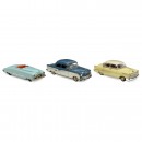 3 German Tin Toy Cars, 1950s