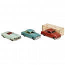 3 German Tinplate Cars, c. 1955