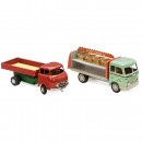 2 Tinplate Trucks, c. 1950-60
