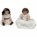 2 Bisque Character Dolls, c. 1920s