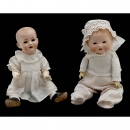 2 Bisque Character Babies, c. 1920s