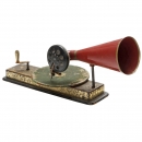 Early Hand-Cranked Tin Toy Gramophone, c. 1910