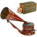 Red Stollwerck Tin Toy Gramophone, c. 1903
