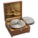 133/8-Inch Kalliope Disc Musical Box with 10 Saucer Bells, c. 19