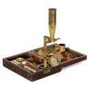 Early English Compound Microscope by Harris, c. 1820