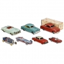 7 Tin-Toy Cars, c. 1958