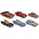 6 Japanese Tin-Toy Cars