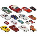 17 Japanese Porsche, VW, Mercedes and Other Tin-Toy Cars, c. 196