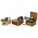 3 Toy Gramophones, c. 1930