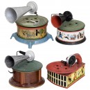 4 Toy Gramophones, c. 1930