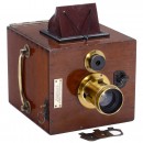 Early Twin-Lens Kinégraphe Reflex Camera 9 x 12 cm, c. 1890