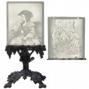 Candle Lamp with 2 Lithophane Plates, c. 1880